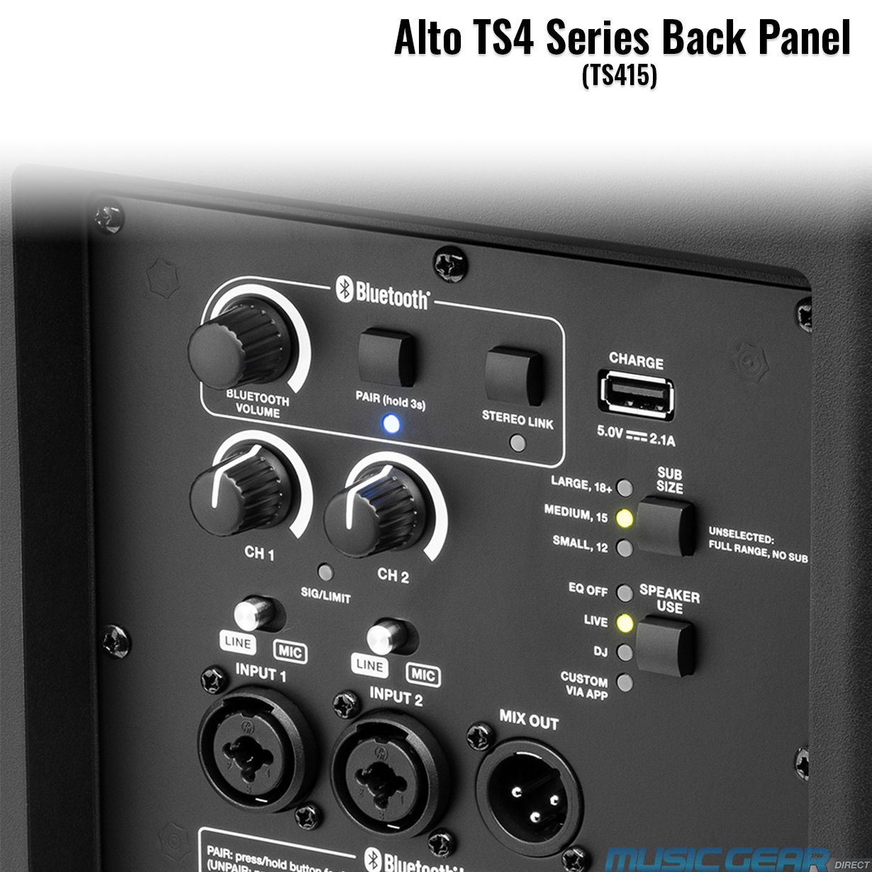 Alto Professional TS4 Series Back Panel