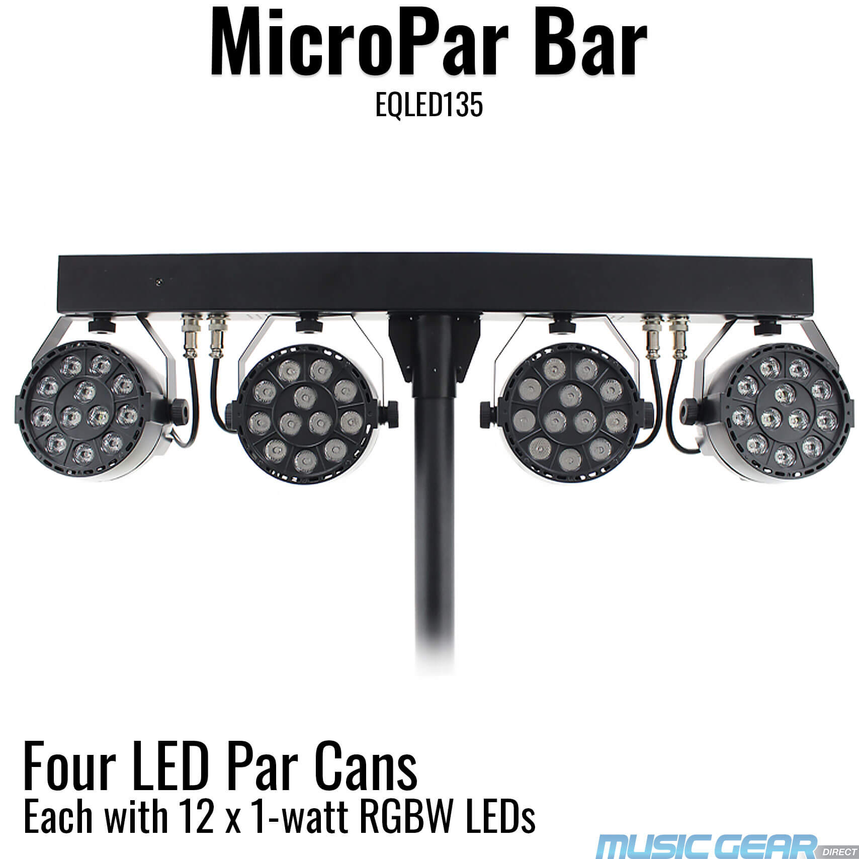 Close up photo of Equinox EQLED135 MicroPar Bar lighting fixtures