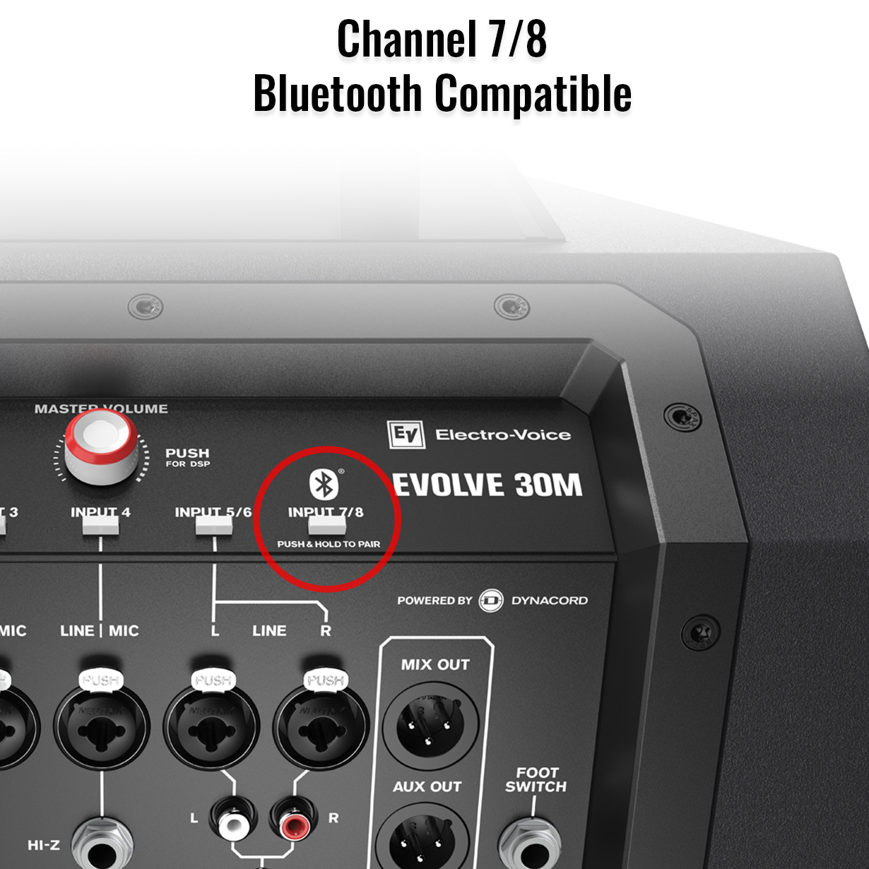 Electro-Voice Evolve 30M Mixer Channel 7/8 Bluetooth