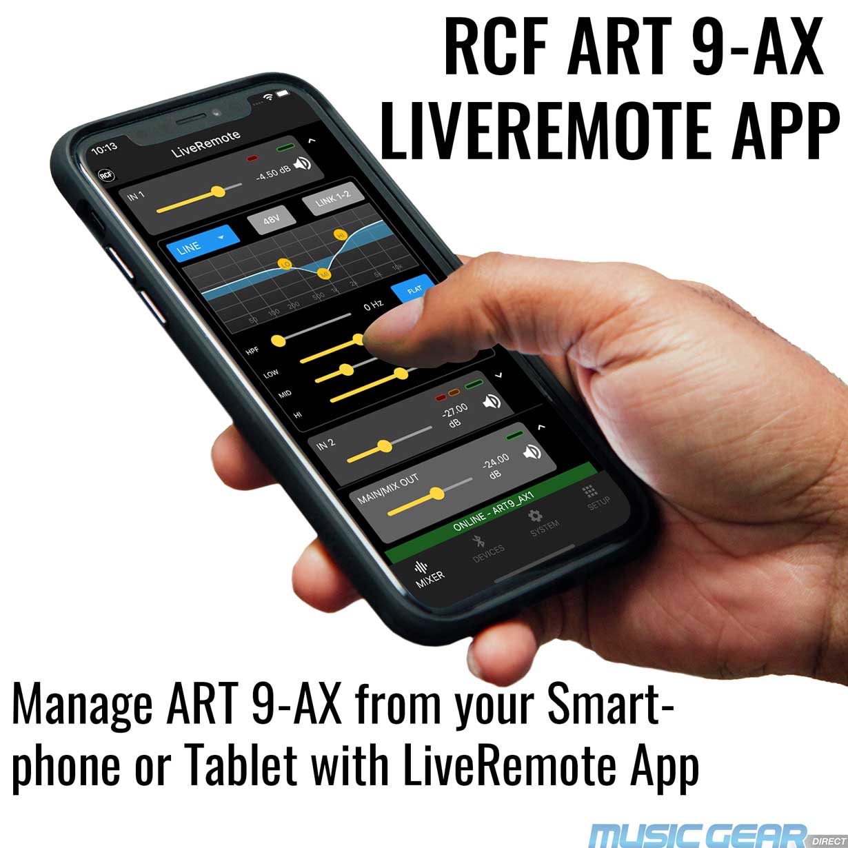 RCF ART 9-AX LiveRemote App